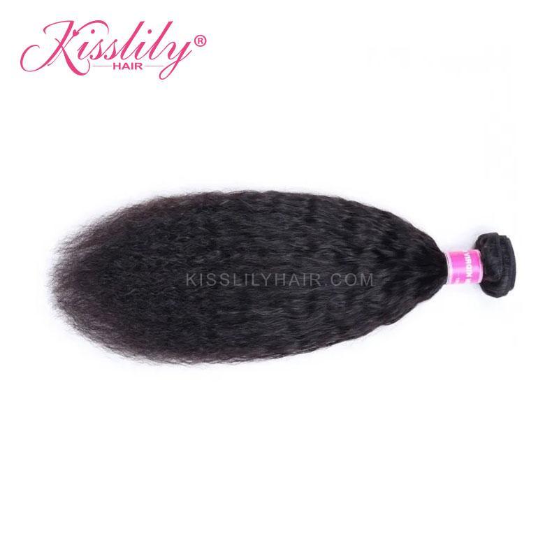 Kisslily Hair 1 PC Yaki Straight Indian Virgin Bundle [WEFT05]-Hair Accessories-Kisslilyhair