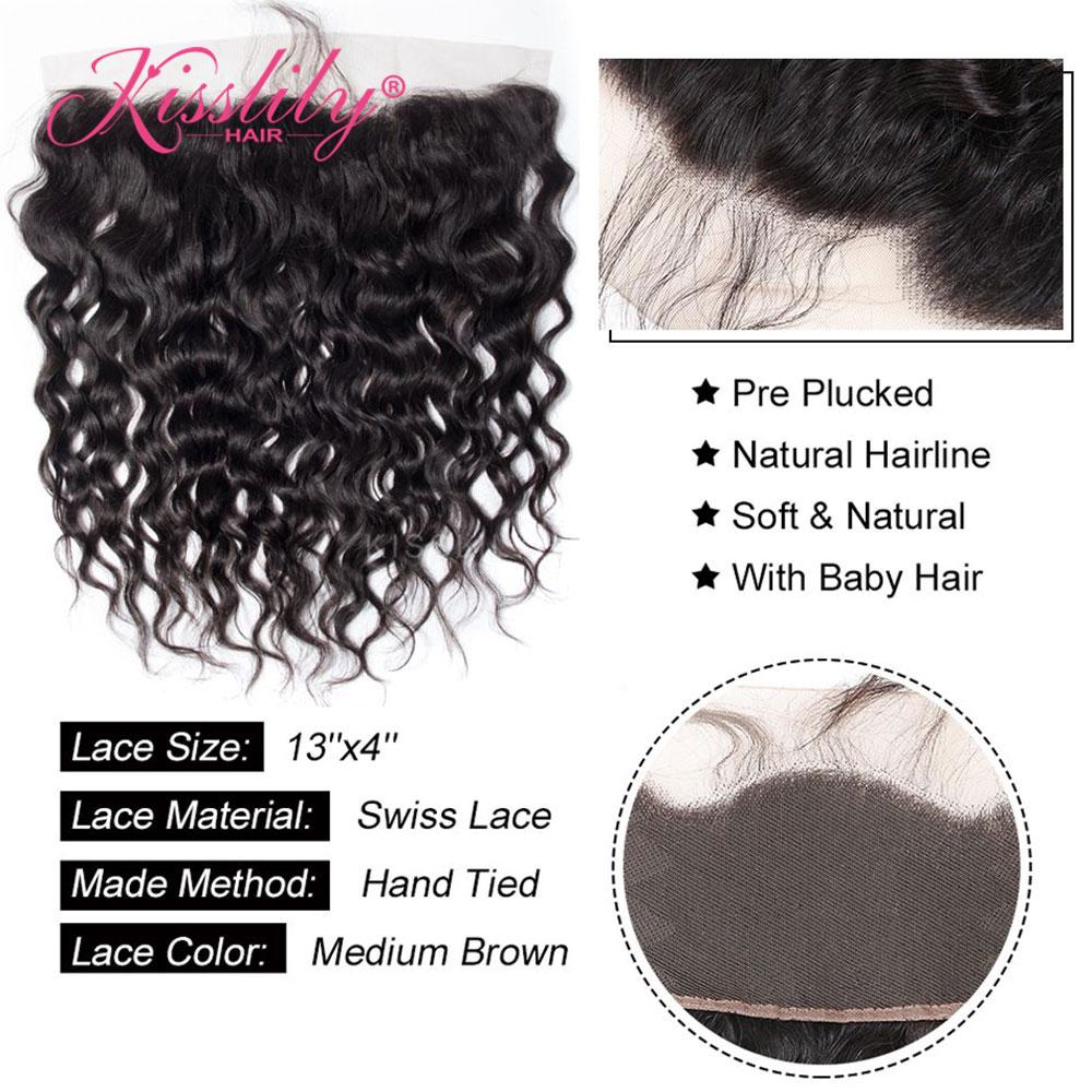 Kisslily Hair 13x4 Frontal Deep Wave With 4 Bundles [FW01]