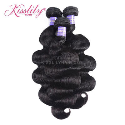 Kisslily Hair 13x4 HD Lace Frontal Body Wave With 3 Bundles [FW07]-Hair Accessories-Kisslilyhair