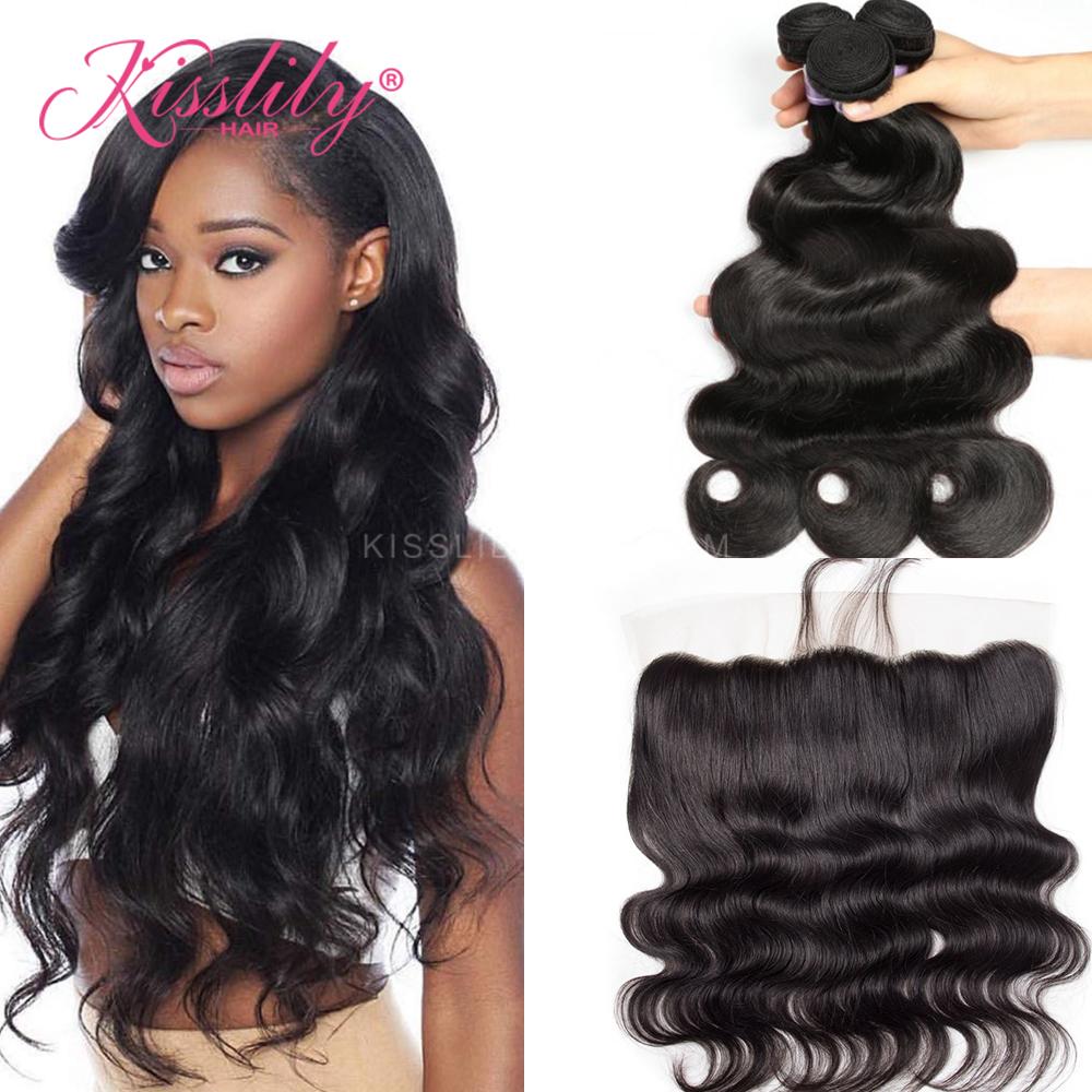 Kisslily Hair 13x4 Lace Frontal Body Wave With 3 Bundles [FW19]-Hair Accessories-Kisslilyhair