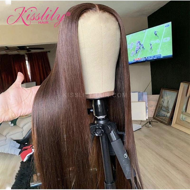 Kisslily Hair 13x4 Lace Frontal Bone Straight Human Hair Pre Plucked And Bleached Knots [CHC50]-Hair Accessories-Kisslilyhair