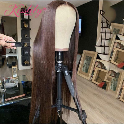 Kisslily Hair 13x4 Lace Frontal Bone Straight Human Hair Pre Plucked And Bleached Knots [CHC50]-Hair Accessories-Kisslilyhair