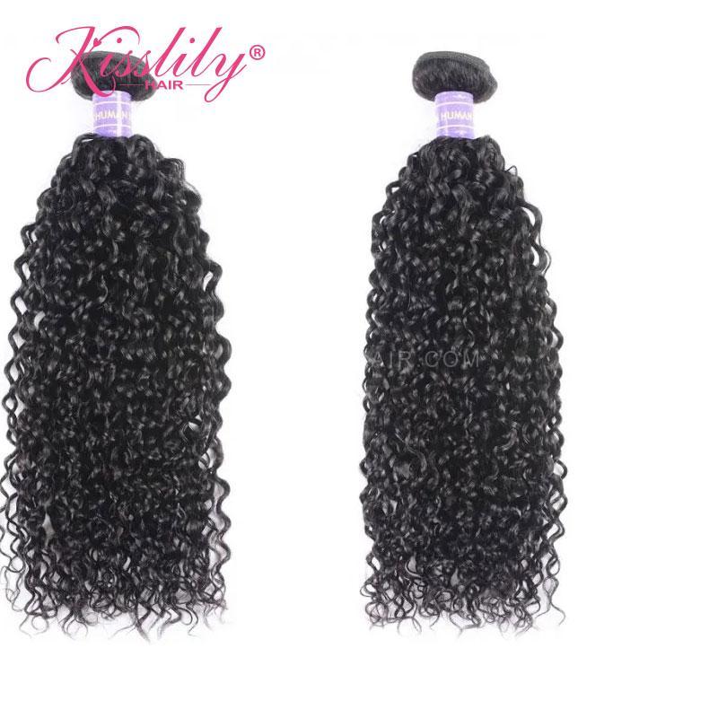 Kisslily Hair 2 PCs Curly Indian Virgin Bundle [WEFT10]-Hair Accessories-Kisslilyhair