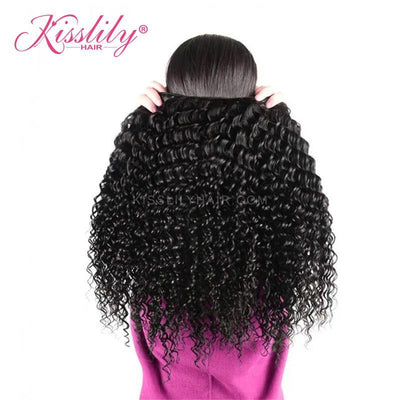 Kisslily Hair 2 PCs Deep Wave Indian Virgin Bundle [WEFT11]-Hair Accessories-Kisslilyhair
