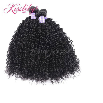 Kisslily Hair 3 PCs Curly Indian Virgin Bundle [WEFT18]-Hair Accessories-Kisslilyhair