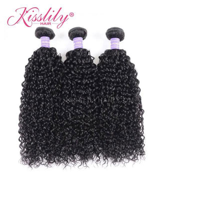 Kisslily Hair 3 PCs Curly Indian Virgin Bundle [WEFT18]-Hair Accessories-Kisslilyhair