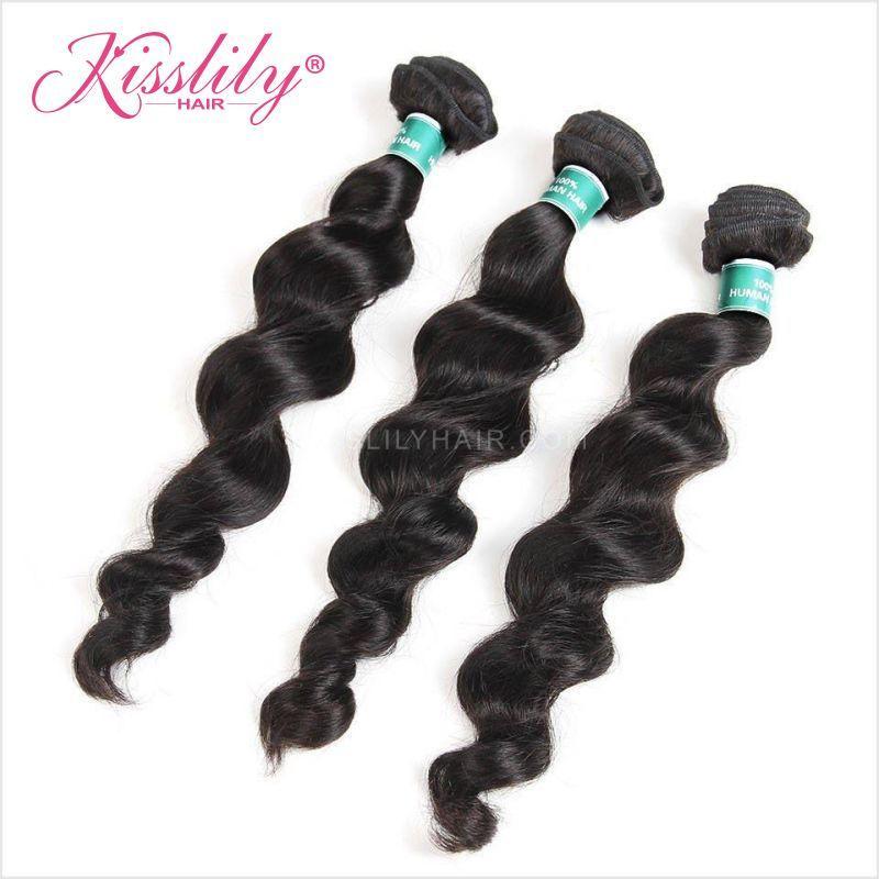 Kisslily Hair 3 PCs Loose Wave Indian Virgin Bundle [WEFT22]-Hair Accessories-Kisslilyhair