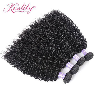Kisslily Hair 4 PCs Curly Indian Virgin Bundle [WEFT26]-Hair Accessories-Kisslilyhair