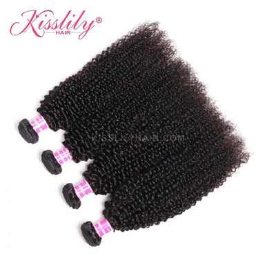Kisslily Hair 4 PCs Deep Curly Indian Virgin Bundle [WEFT28]-Hair Accessories-Kisslilyhair