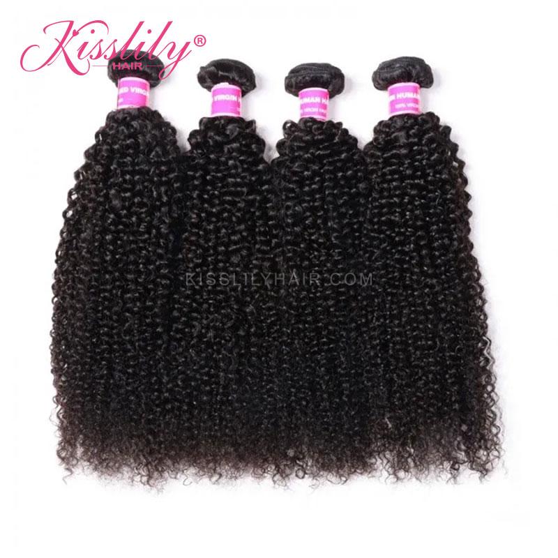 Kisslily Hair 4x4 Closure Deep Curly With 4 Bundles [CW06]