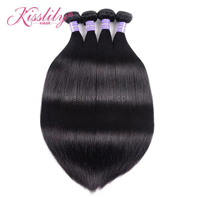 Kisslily Hair 4x4 Closure Silky Straight With 4 Bundles [CW09]
