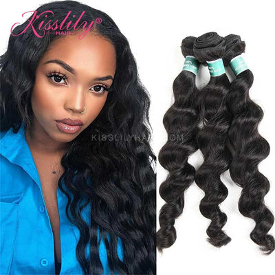 Kisslily Hair 5x5 Closure Loose Wave With 3 Bundles [CW19]-Hair Accessories-Kisslilyhair