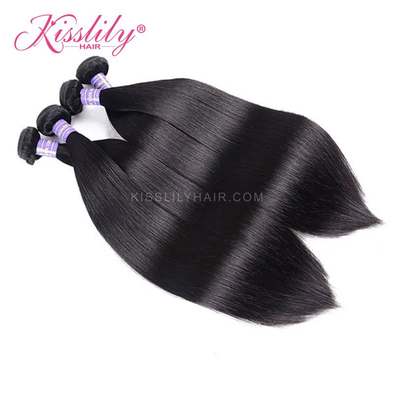 Kisslily Hair 5x5 HD Closure Silky Straight With 4 Bundles [CW30]
