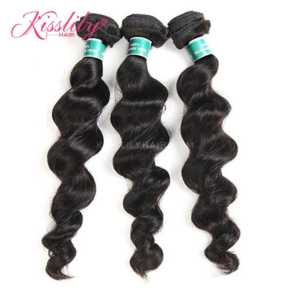Kisslily Hair 5x5 HD Lace Closure Loose Wave With 3 Bundles [CW33]-Hair Accessories-Kisslilyhair