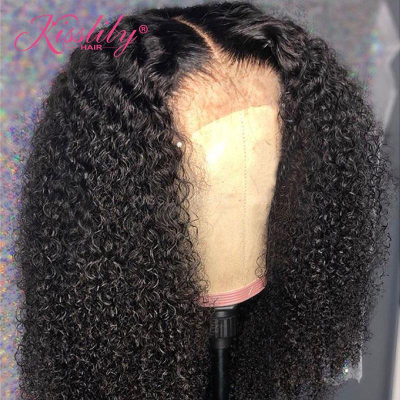 Kisslily Hair 5x5 HD Lace Closure Wigs Deep Curly Hair Wigs Human Hair 250 Density Baby Hair Glueless [NAW30]-Hair Accessories-Kisslilyhair