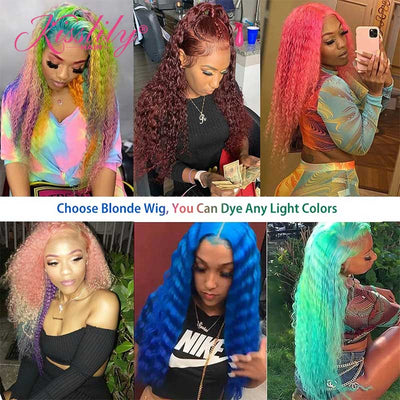 Kisslily Hair 613 Curly Human Hair 13x4 Lace Front Wig For Black Women [CHC29]-Hair Accessories-Kisslilyhair