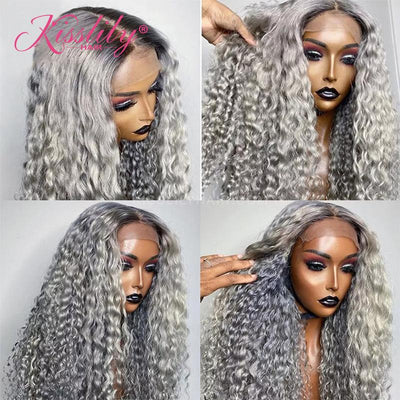 Kisslily Hair Colored Curly 13x4 Lace Front Wig For Black Women Pre Plucked [CHC13]-Kisslilyhair