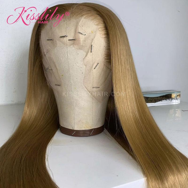 Kisslily Hair Colored Human Hair 13x4 Lace Frontal Bone Straight Remy [CHC51]-Hair Accessories-Kisslilyhair
