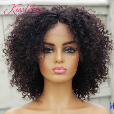 Kisslily Hair Curly Bob 13x4 Lace Front Wig  For Black Women Pre Plucked [BOB11]