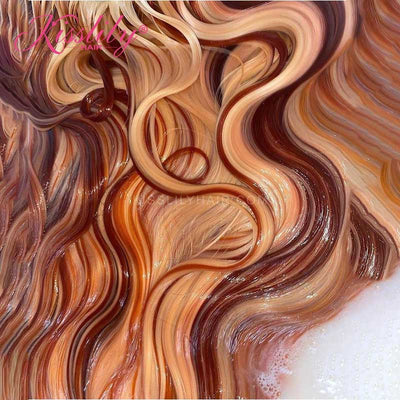 Kisslily Hair Highlight Body Wave 13x4 Lace Front Human Hair Wig For Black Women [CDC38]-Hair Accessories-Kisslilyhair