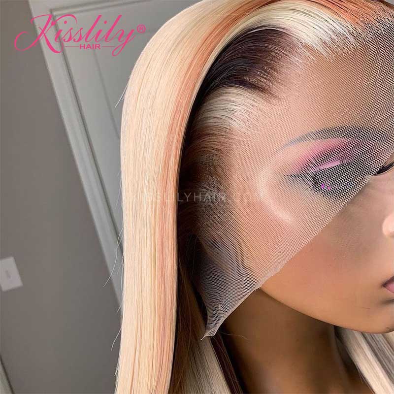 Kisslily Hair Highlight Silky Straight 13x4 Lace Front Wig For Black Women [CDC30]-Hair Accessories-Kisslilyhair