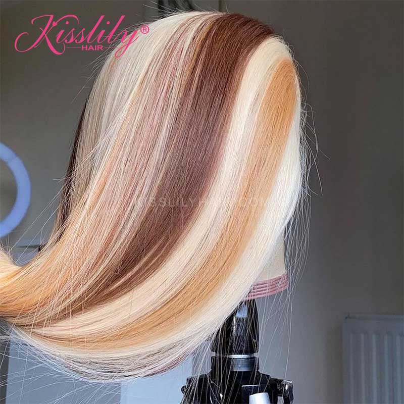 Kisslily Hair Highlight Silky Straight 13x4 Lace Front Wig For Black Women [CDC30]-Hair Accessories-Kisslilyhair