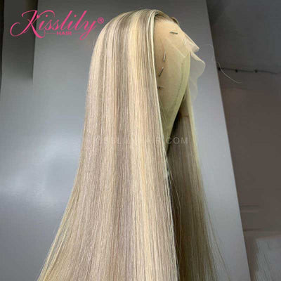 Kisslily Hair Highlight Silky Straight 13x4 Lace Front Wig For Black Women [CHC24]-Hair Accessories-Kisslilyhair