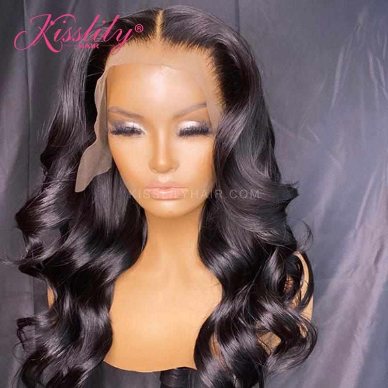 Kisslily Hair *New Melted Hairline HD Lace Wig* Body Wave 13x4 Lace Front Human Hair Wig Pre Plucked [NAW53]-Hair Accessories-Kisslilyhair