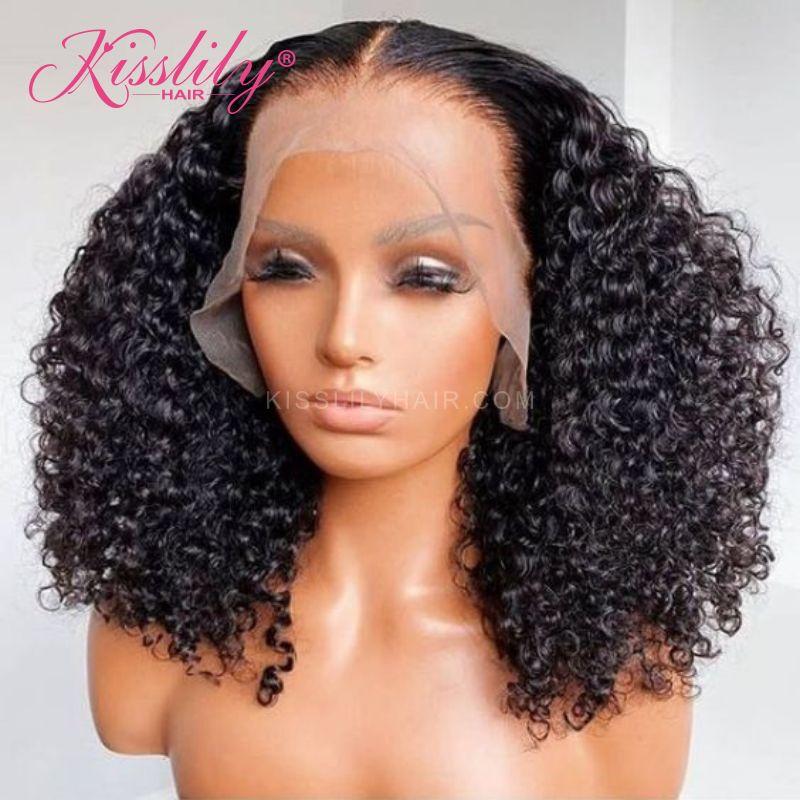 Kisslily Hair *New Melted Hairline HD Lace Wig* Deep Curly 13x4 Lace Frontal Wig Human Hair Pre Plucked With Baby Hair [NAW54]-Hair Accessories-Kisslilyhair