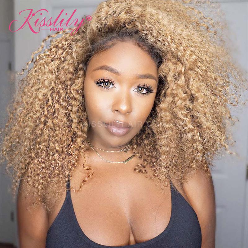 Kisslily Hair Ombre 13x4 Lace Front Human Hair Wigs Pre Plucked With Baby Hair For Black Women [CHC31]-Hair Accessories-Kisslilyhair