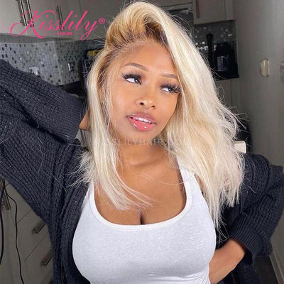 Kisslily Hair Ombre 613 Blonde Straight Bob 13x4 Lace Front Wig [CHC08]-Hair Accessories-Kisslilyhair