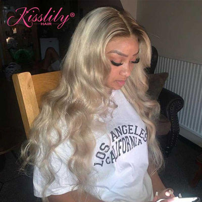 Kisslily Hair Ombre Body Wave 13x4 Lace Front Wig Pre Plucked [CHC66]-Hair Accessories-Kisslilyhair