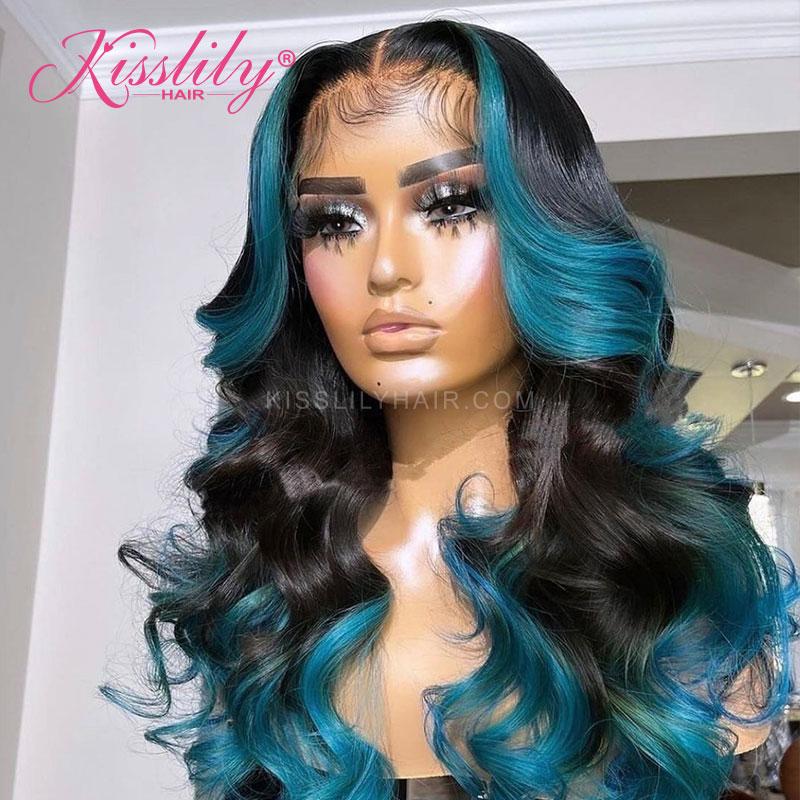 Kisslily Hair Ombre Body Wave 13x4 Lace Frontal Ginger Human Hair For Black Women [CDC15]-Hair Accessories-Kisslilyhair