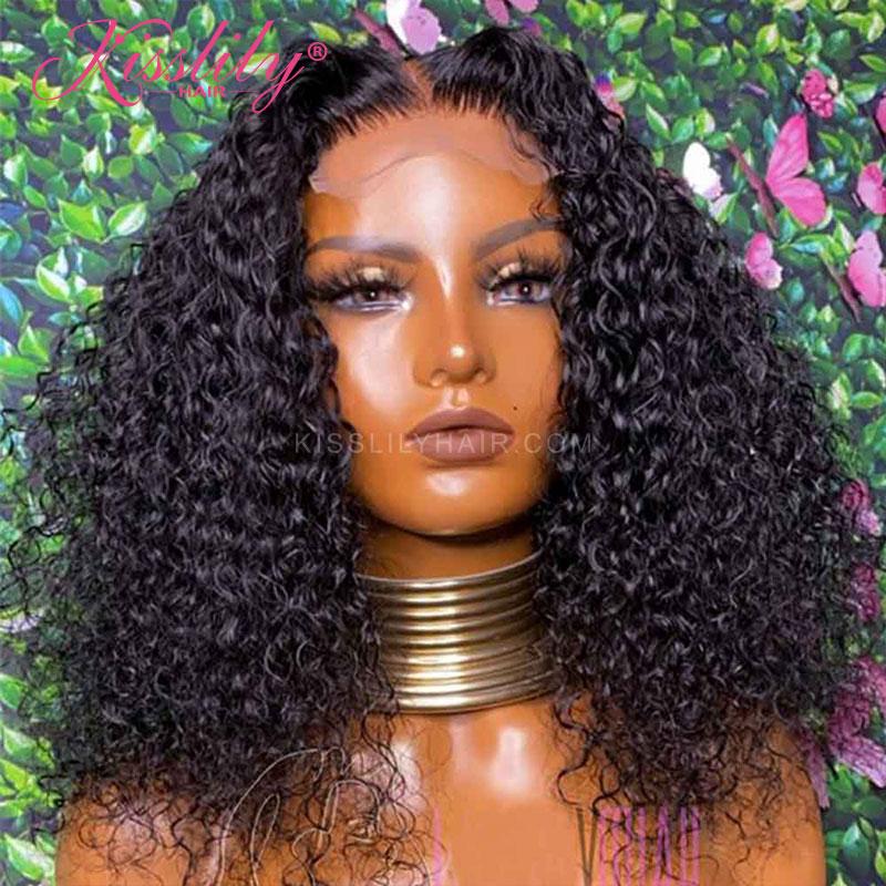 Kisslily Hair Short Curly Bob Lace Front Wigs For Women 13x4 Lace Frontal Wigs Pre Plucked With Baby Hair [BOB05]